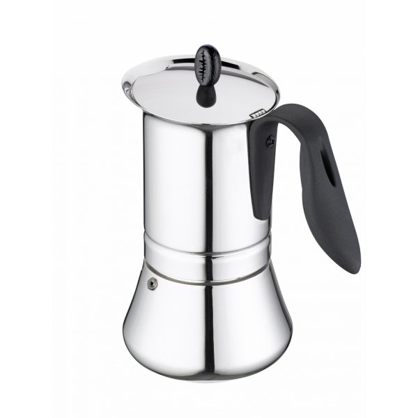 Caffettiera espresso – Originale – Caffettiera espresso in acciaio inox -  per qualsiasi fornello - per 6 tazze – Lady Induction